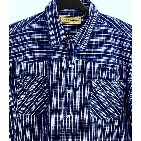 Bit and Bridle Short Sleeve Pearl Snap Western Shirt Men's Size 2X - Picture 2 of 5